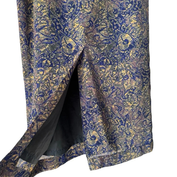 Harve Benard Vintage Pencil Print Side Zip Slit Grandma Office Skirt 12 - Picture 3 of 7